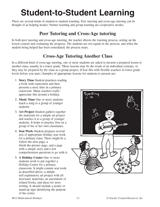 Student-to-Student Learning