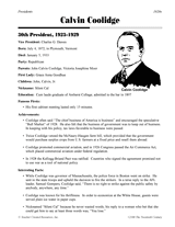 Calvin Coolidge