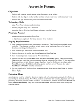 Acrostic Poems