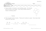 Math Warm-Up 58 for Gr. 1 & 2: Operations