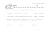 Math Warm-Up 197 for Gr. 1 & 2: Graphs, Data & Probability