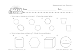 Math Warm-Up 115 for Gr. 3 & 4: Measurement & Geometry