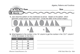 Math Warm-Up 237 for Gr. 3 & 4: Algebra, Patterns & Functions