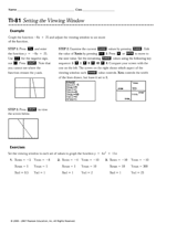 TI-81 Setting the Viewing Window
