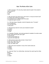 The Works of Eric Carle: Quiz & Answer Key