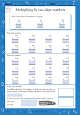 Multiplying Three-Digits by One-Digit I